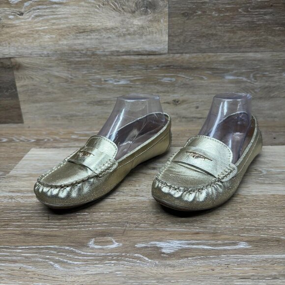 Liz Claiborne Gold Driving Moccasins Women's Size 7 - Picture 1 of 4